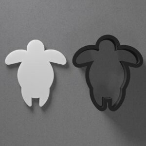 Swimming Sea Turtle Clay Cutter with Sharp Tapered Edge for Polymer Clay Earrings Studs Pendants Jewelry Making Cookie Biscuit Clay Art Ocean Turtle Shape Cutter for Beach Theme Craft