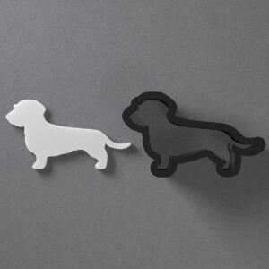 Wire Haired Dachshund Dog Breed Shape Polymer Clay Cutter With Sharp Tapered Edge Jewelry Earring Making Tool For Mini Studs Pendant Set Clay Mold Cookie Cutter For Pet Animal Craft