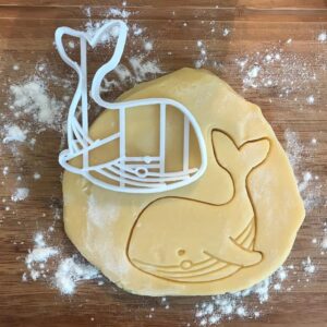 Whale Cookie Cutter Black | Ocean Animal Cookie Cutter | Fondant Clay Cutter | Baby Shower Cookies | Animal Lover Gift | Birthday Party Favor | Sea Creature Treats | Gift for Mom