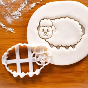 Sheep Body Cookie Cookie Cutter for Farm Animal Theme Baking Biscuit Dough Cutter for Baby Shower Favors Birthday Party Treats Farmhouse Kitchen Crafts Preschool Activities (ONLY Body)