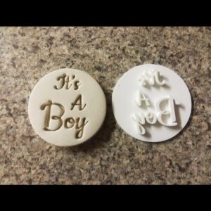 Black Its a Boy Embosser Stamp Cookie Cookie and Cupcake Decorating Tool Made in India for Newborn Celebration Baking Baby Shower Homemade Treats Birth Announcement Crafts and Gifting