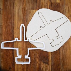 Black A10 Warthog Cookie Cutter India cookie Military Fighter Jet Plane Shape USAF Air Force Aviation Fondant Baking Tool Christmas Cookies Pilot Gift Cake Decorating Clay Cutter