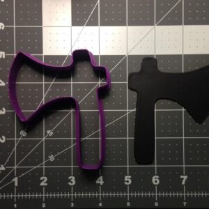 Hatchet 101 Cookie Cutter Black Cookie Axe Shape Biscuit Mold for Lumberjack Theme Baking Camping Party Decorations Forest Adventure Birthday Events and DIY Crafting Projects