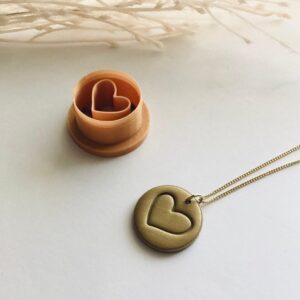 Boho Heart Pendant and Earring Imprint Clay Cutter Cookie Tool for Polymer Clay Jewelry DIY Crafting Heart Shape Pendant Earring Making Clay Accessories for Handmade Gift Designs
