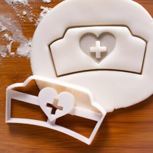 Nurse Hat cookie cutter set for biscuit fondant and clay, unique baking tool gifts for nurses, nursing students, practitioners, healthcare students, India product thoughtful (ONLY NURSE HAT)