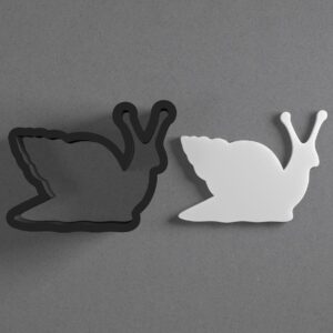 Snail Cookie Polymer Clay Cutter with Sharp Tapered Edge Earring Jewelry Tool for Mini Studs Pendant Set Crafting and Baking Cookie Cutter Mold for Detailed Snail Shape Designs