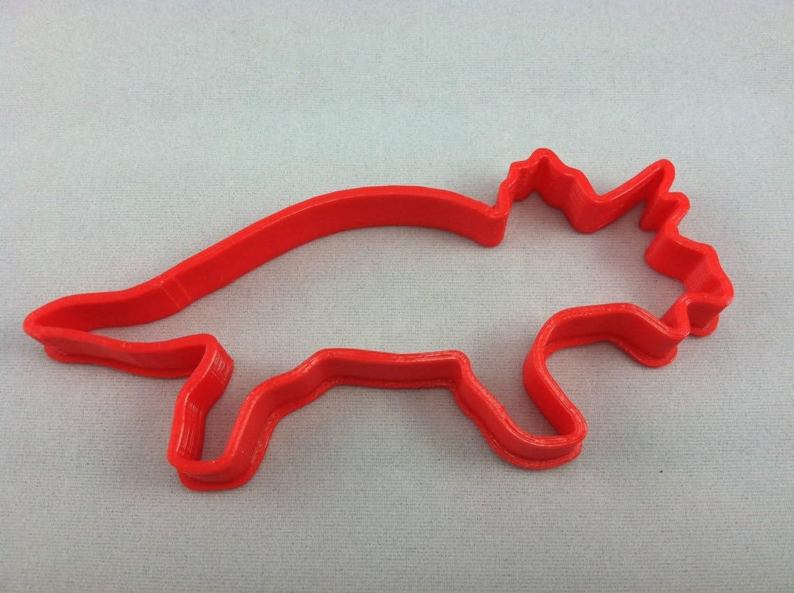 Black Triceratops Cookie Cutter Plastic Outline with Sharp Edges for Dinosaur and Prehistoric Theme Cookies, Fondant, Pastry, Biscuits, Cake Decorating, Crafts, and Baking Fun - Image 3