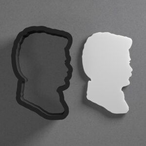 Ron Swanson Silhouette Cookie Polymer Clay Cutter with Sharp Tapered Edge for Jewelry Making, Mini Stud Earrings, Pendant Sets, Earring Craft Tool, Cookie Cutter for Clay and Dough