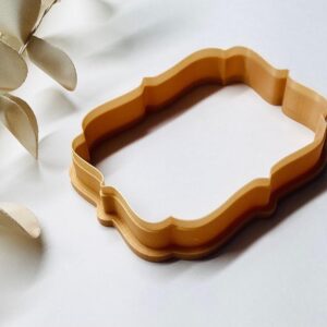 Victorian Plaque Cookie Cutter for Signature Cookies and Crafts, Large Rectangle Cookie Polymer Clay Cutter and Fondant Shaping Tool for DIY Baking, Elegant Clay Designs and Handmade