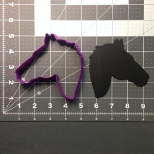 Black Horse Head Cookie Cookie Cutter for Equestrian Theme Party Baking Horse Lover Gift Animal Face Cookie Mold for Farm Birthday Cake Fondant Crafts and Dessert Decoration Made in