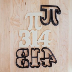 Pi Cookie Cutter Set with Numbers Set of 4, India Cookie Molds for Math-Themed Baking, Educational Treats, STEM Parties, Fondant and Clay Crafts, School Projects, and Creative Learning