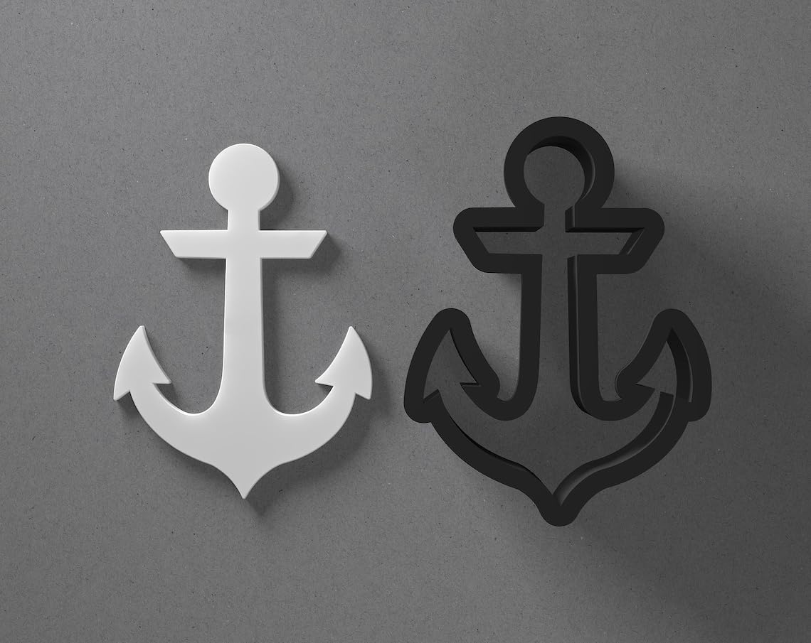 Anchor Shape Cookie Polymer Clay Cutter with Sharp Tapered Edge for Jewelry Making, Mini Stud Earrings, Pendant Sets, Earring Craft Tool, Cookie Cutter for Clay and Dough Shaping - Image 2