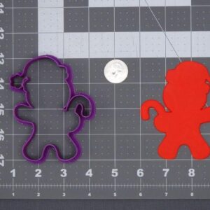 Black Christmas Gingerbread Man 266 H456 Cookie Cutter Silhouette Cookie Baking Mold for Cookies Biscuits Fondant Cupcakes Holiday Party Treats Cake Decorating Kitchen Tool
