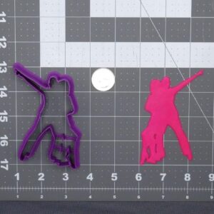 Black Disco Dancing Couple Cookie Cutter Cookie Dance Silhouette Shape Mold for Baking Biscuits Clay Crafts India Made Tool for Retro Party Theme Kids DIY Activities and Event