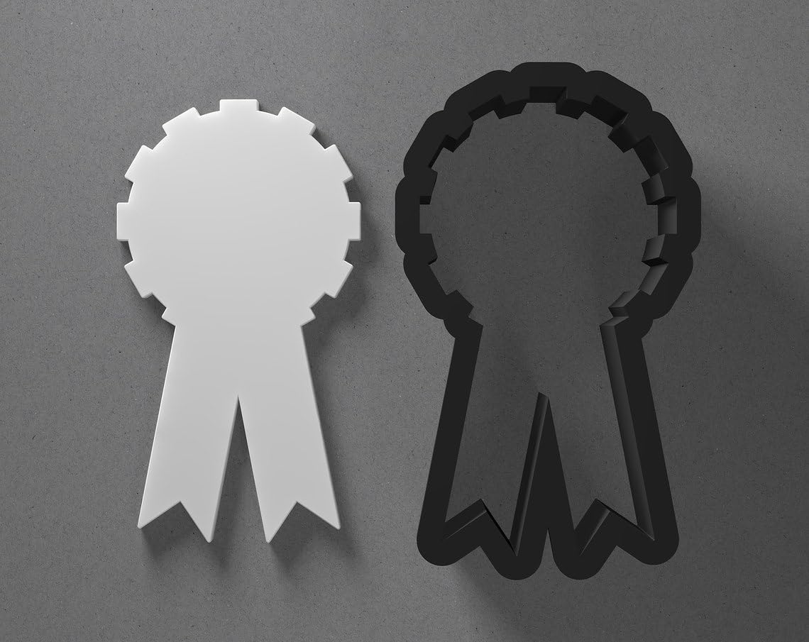 Award Ribbon Shape Polymer Clay Cutter With Sharp Tapered Edge Jewelry Earring Making Tool For Mini Studs Pendant Set Clay Mold Cookie Cutter For Prize Celebration Craft Projects