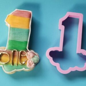 Cookie Cloud Number 1 Cookie Cutter Multi Size for Birthday Party Baking, Milestone Celebration Treats, and Educational Activities Made in India Reusable Durable Cookie for Cookies,