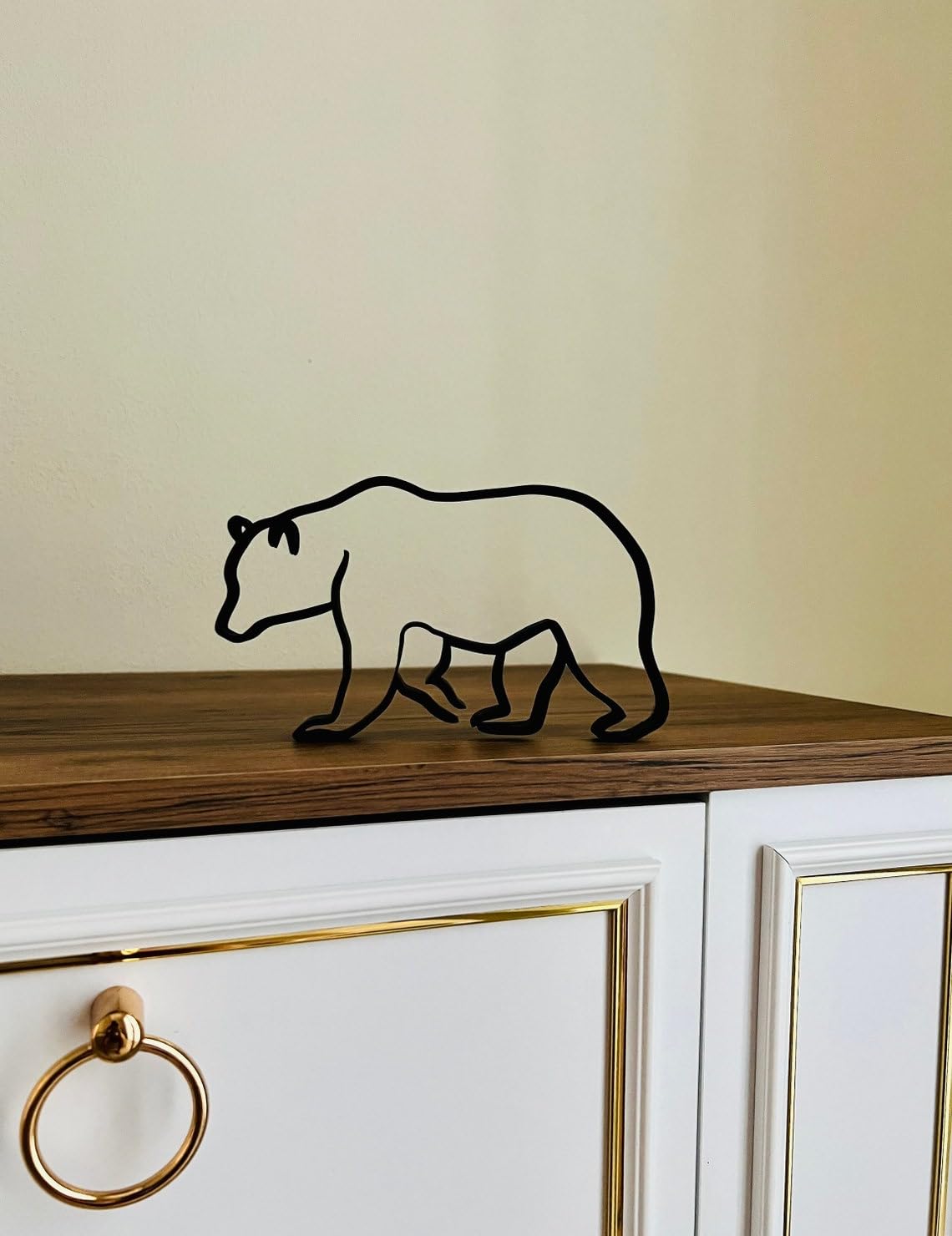Brown Bear Minimalist Cookie Sculpture - Tabletop Figure, Shelf Sitter, Animal Art, Zoo Theme, Home Office Decor, Gift Idea, Decorative Statue - Image 2