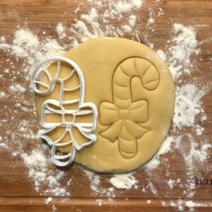 Black Candy Cane Cookie Cutter for Christmas Cookies Winter Baking Cute Kawaii Christmas Biscuit Cutter for Xmas Cookies Holiday Treats Baking Gift for Mom and Family