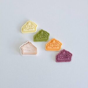 Black Pumpkin Pie Cookie Cutter Thanksgiving Pumpkin Cake Slice Cookie Cutter Stamp Set Fall Pumpkin Pie with Cream Fondant Molds for Holiday Baking Desserts Cookies Cupcake Toppers Par