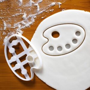Cookie artist palette cookie cutter for biscuit fondant clay baking shaped like a painter color palette ideal kids birthday parties art theme events young artist snack painting (ONLY PALETTE)