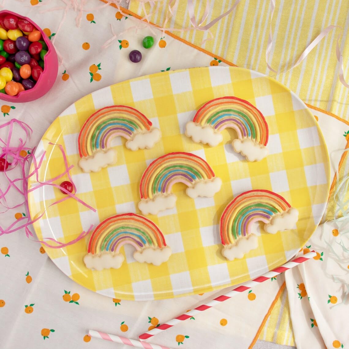 Rainbow Cookie Cutter Bake Biscuit Mold Little Fluffy Clouds Sky Theme Baking Tool for Kids Birthday Parties Celebrations and Creative Crafting Activities (ONLY RAINBOW) - Image 2