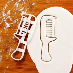 Comb and Scissors Cookie Cookie Cutter for Biscuits Hairdresser and Barber Tool Shapes Ideal Gift for Hair Stylists, Barbers, Salon Professionals, Pampering Parties, and Beauty (ONLY Comb)