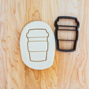 Coffee Cup to Go Cookie Cutter Cookie for Fondant Clay Crafting Cafe Theme Baking Decor DIY Barista Party Favors Beverage Lover Gifts Use in India