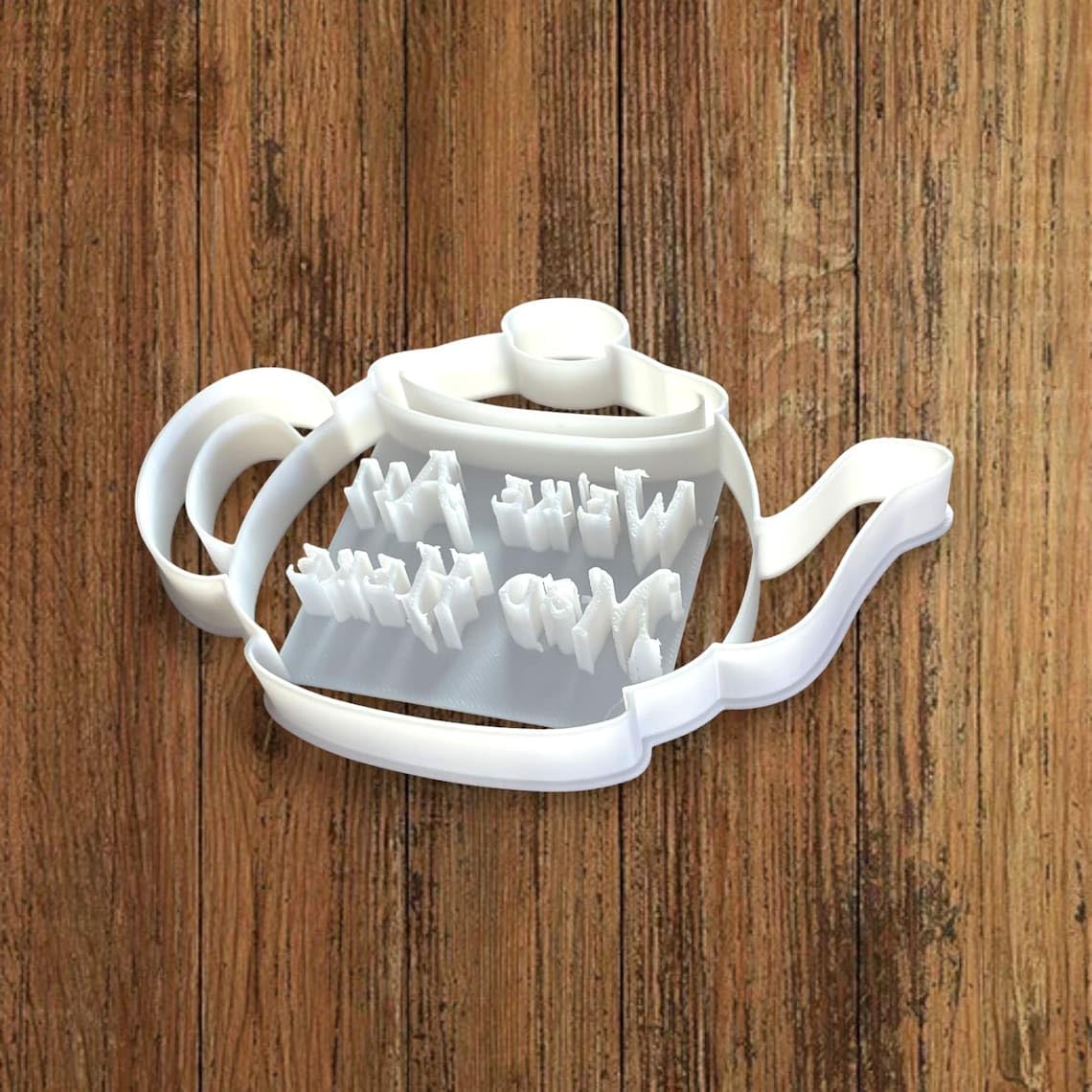 Teapot Cookie Cutter with We Are All Mad Here Message for Making Shortbread Biscuits Pastry Fondant Sugar Paste Cake Decoration Homemade Baking Tool for Alice Theme by - Image 3