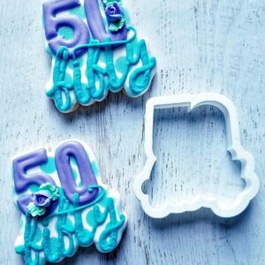 Lettered Number 50 Cookie Cutter � Cookie Suitable Size Baking Tool � Choose Standard or Dishwasher Safe � Made in India � Perfect for 50th Birthday, Anniversary & Milestone Celebrations