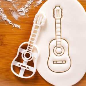 Acoustic Guitar Cookie Cookie Cutter for Biscuits Musical Stringed Instrument Shape for Guitarists Music Lovers Band Parties Concert Treats Music Teacher Gifts Baking Crafts (ONLY Acoustic)