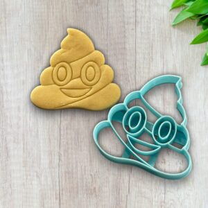 Poop Emoji Cookie Cutter Shape for Making Homemade Shortbread Cookies Pastry Sugar Paste Fondant Cake Decorations Fun Baking for Birthdays Parties Kids Events Gag Gifts Novelty Treats