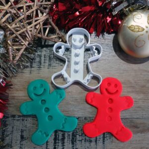 Gingerbread Cookie Cutter Making Homemade Shortbread Biscuits Pastry Sugar Paste Fondant Dough Ginger Man Cookies Christmas Baking Holiday Gifts Kids Party Cake Decoration (ONLY GINGERBREAD)