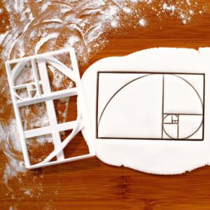 Fibonacci Tiling Design 2 Cookie Cutter Cookie India Golden Ratio Biscuit Cutter Math Architecture Geometric Pattern Minimalist Design Fondant Clay Cutter for Creative Baking (ONLY Design 2)