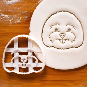 Bichon Frise Face Cookie Cookie Cutter for Baking Cute Dog Treats, Ideal for Doggy Parties and Pet Lovers, Unique Dog Breed Face Mold for Home Bakers and Animal Enthusiasts (ONLY FACE)