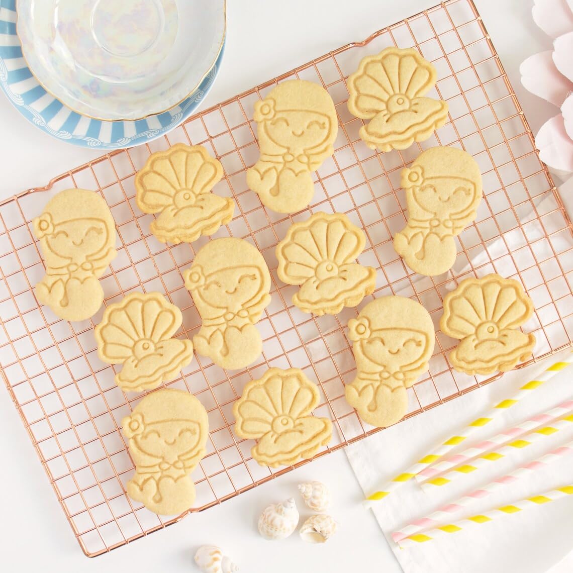 Cute Mermaid Cookie Cutter for Under the Sea Theme Baking Ocean Birthday Party Biscuits Unique Mermaid Tail and Sea Princess Cookies Kids Events Coastal Celebrations Beach (ONLY CUTE MERMAID ) - Image 4