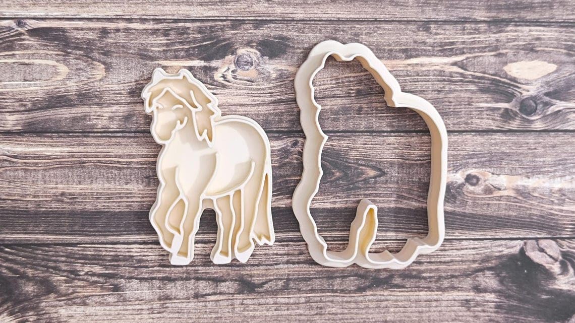 Exmoor pony cookie cutter set for baking horse shaped cookies fondant cake toppers equestrian themed party treats kids baking activities animal lover crafts and pony celebration - Image 2