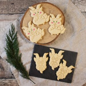 Krampus face and Cute Krampus cookie cutter