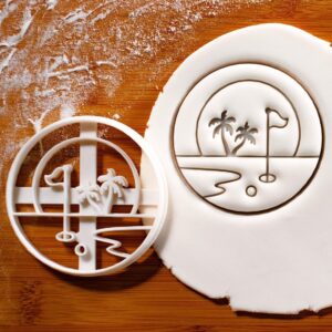 Golf Cart Design 2 cookie cutter for baking biscuits featuring alternative golf cart shape ideal golf-themed parties birthday celebrations sports events creative baking tools (ONLY DESIGN 2)