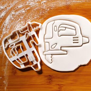 Jigsaw Cookie Cutter for Biscuit Baking Featuring Power Tools Theme Ideal Construction Themed Birthdays Housewarming Parties DIY Events Carpenter Treats Handyworker Celebration (ONLY JIGSAW)