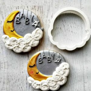 Moon Cloud and Stars Cookie Cookie Cutter Set for Baking, Baby Showers, Birthdays, and Night Sky Themes, Suitable Size, Made in India