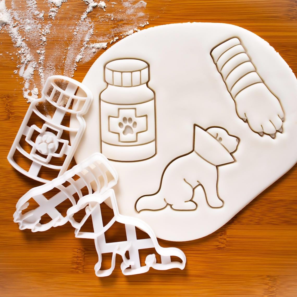 Dog Pill Bottle Cookie Cutter for Veterinary Clinics Animal Rescue Puppy Adoption Events Vet Staff Pet Medication Awareness Baking Tool for Dog Lovers Vet Office Biscuit (ONLY DOG PILL BOTTLE) - Image 2