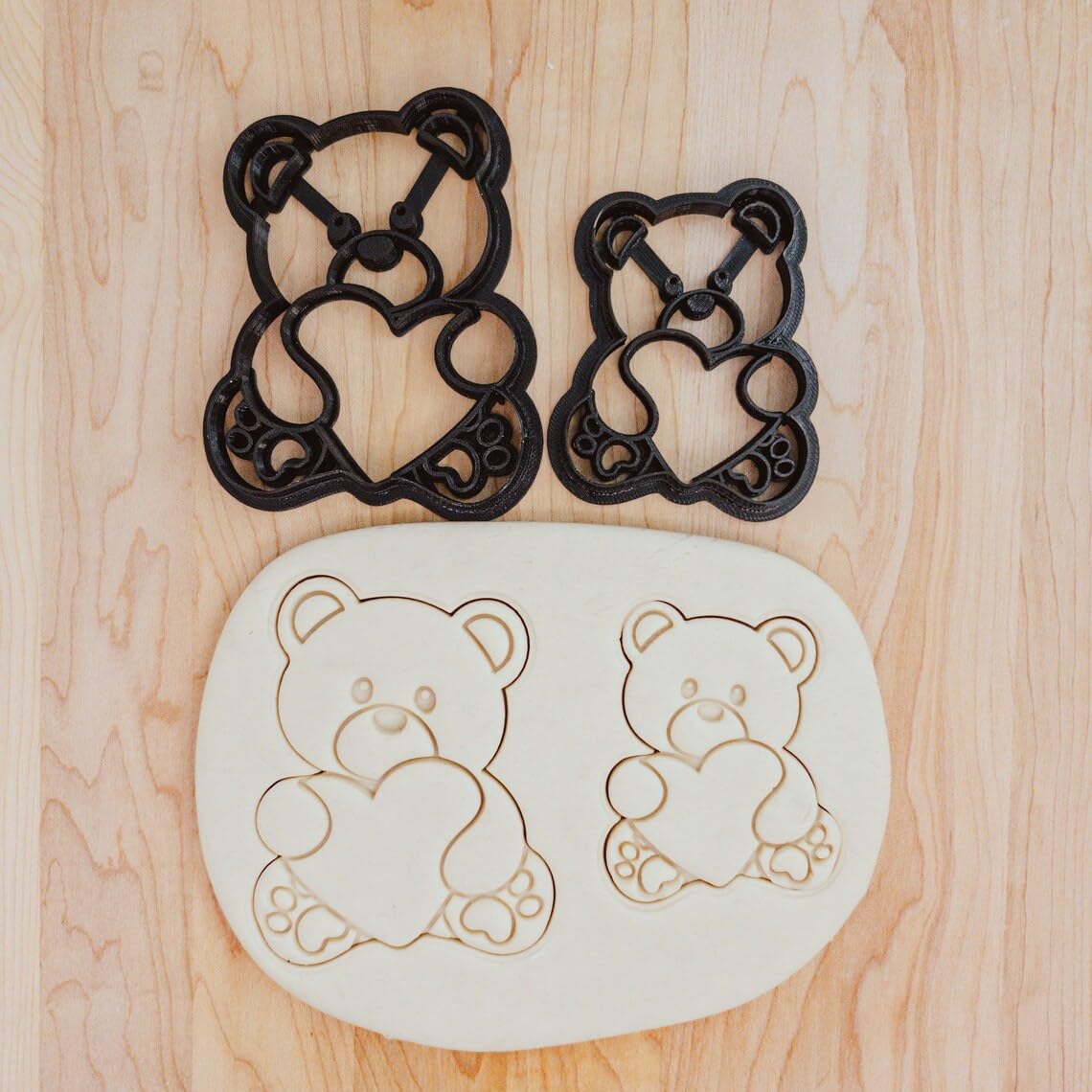 Teddy Bear with Heart Cute Valentines Cookie Cutter Cookie for Fondant, Clay, Dough, Valentines Day Gift, Teddy Bear Love Heart Cutter Made in India, Perfect for Sweet Treats - Image 2