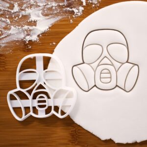 Biohazard Gas Mask Cookie Cutter Biscuit Fondant Craft Clay Cheese Dough Sugarpaste craft Baking Tool Laboratory Chemical Biological Hazard Symbol Chemistry Science India (ONLY GAS MASK)