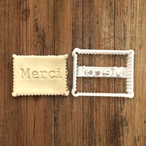 Thank You Message Cookie Cutter for Making Sand Biscuits Pastry Sugar Paste Fondant Cake Decoration Personalized Baking Tool for Creating Homemade Thankful Treats