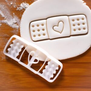 Bandage Plaster Cookie Cutter for Medical Students Nurses Health Practitioners Biscuit Baking Tool First Aid Theme Gifts Unique Cookie Cutter for Healthcare Professionals Medical