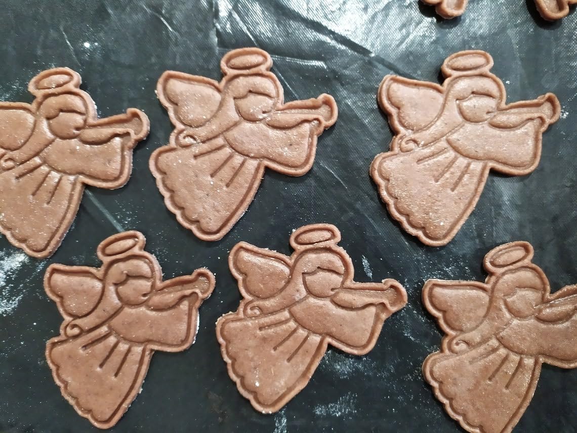Angel with Trumpet Cookie Cutter Set for Making Shortbread Cookies Pastry Sugar Paste Fondant Icing for Homemade Cake Decoration Christmas Religious Theme Holiday Baking Set - Image 6