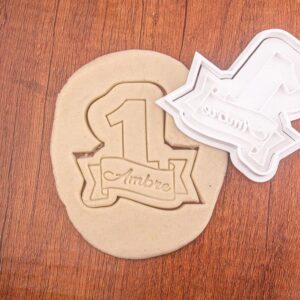 Personalized Number Cookie Cutter with First Name Black Cookie Custom Birthday Cookie Mold for Age and Name Themed Party Favors Unique Baking Tool for Kids Teens Adults Special