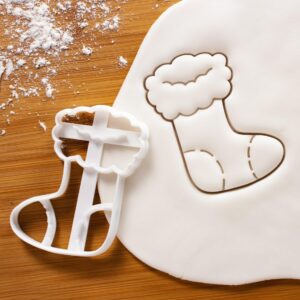 Christmas Stocking Cookie Cutter Biscuit Mold Holiday Baking Winter Treats Festive Cartoon Design Tree Ornament Themed Party Fondant Clay Craft Seasonal Decorations (ONLY CHRISTMAS STOCKING)