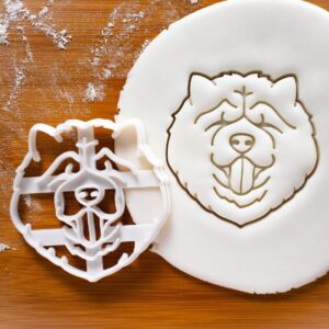 Chow Face Cookie Cutter Puffy Lion Dog Biscuit Mold for Baking Canine Treats Fondant Clay Craft Tool Dog Lovers Veterinary Gifts Pet Adoption Drives and Kennel Event Decorations (ONLY FACE)