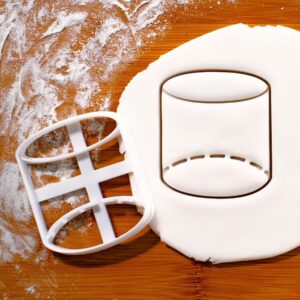 Cylinder Cookie Cutter Cookie for Geometry Mathematics Baking Fun Three Dimensional Shape Tool Educational Classroom STEM Activity Math Party Geometric Biscuit Design India (ONLY Cylinder)